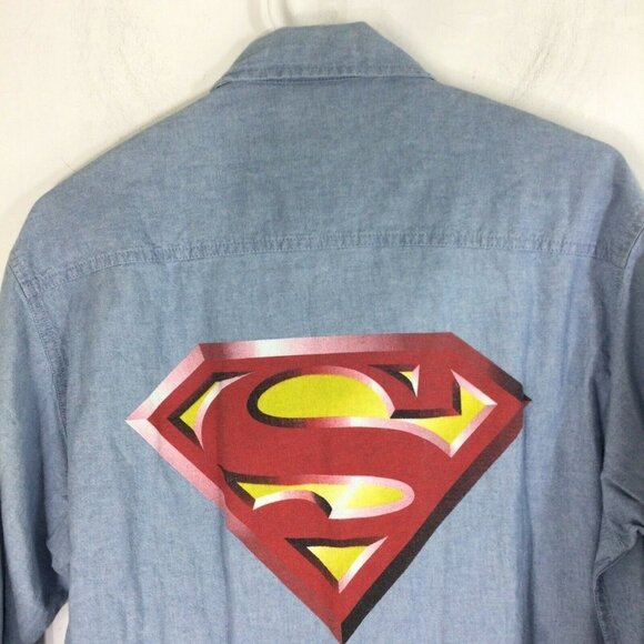 Warner Bros Studio Superman Long Sleeve Denim - Picture 6 of 8